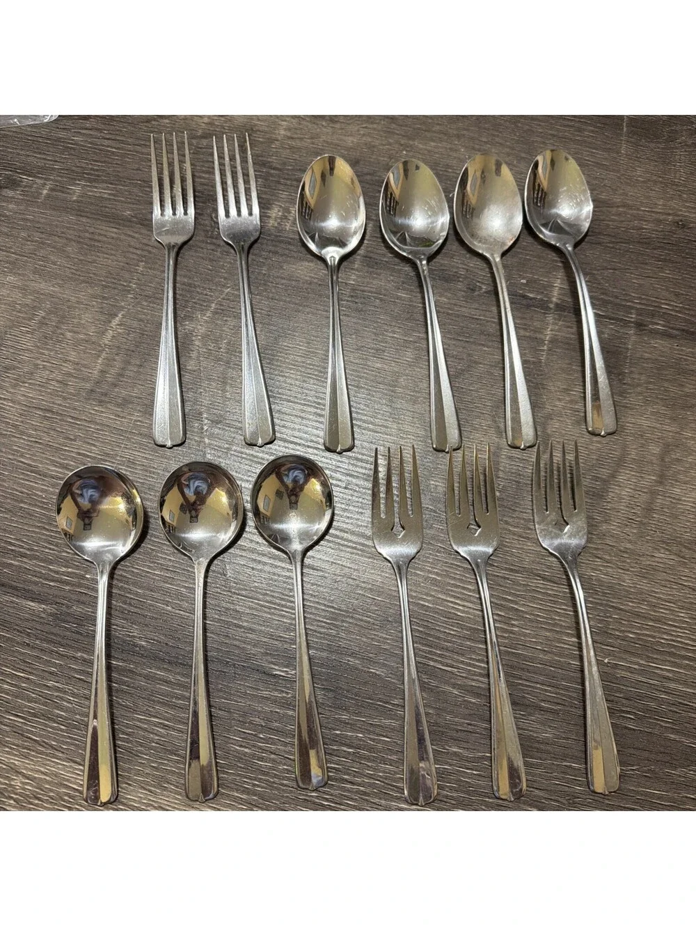 Vintage Oneida Gala Impulse Mixed Flatware Stainless Steel Lot of 12